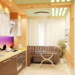 progetto di cucina con balcone