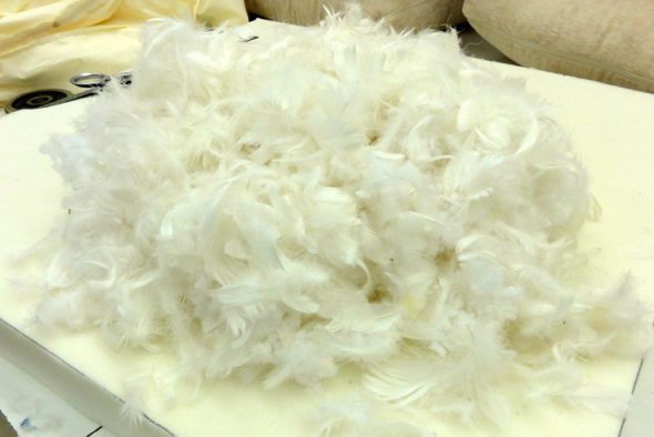 piumino e imbottitura in piuma
