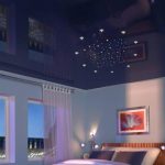 soffitti tesi blu