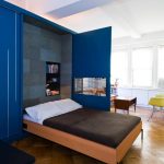 letto armadio blu
