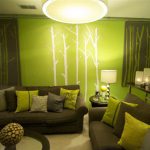 divano verde all'interno