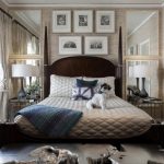 camera da letto con design degli interni a specchio