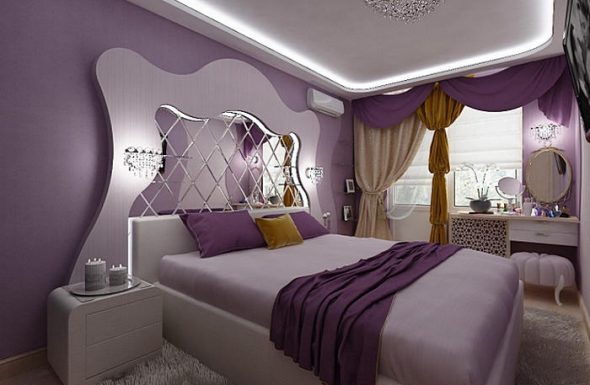 camera da letto con specchio