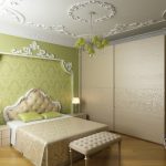 letto matrimoniale verde beige
