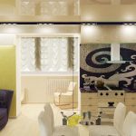 design elegante della cucina con divano