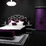letto matrimoniale viola