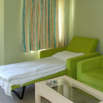 poltrona letto verde