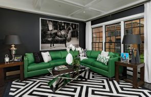 design del divano verde