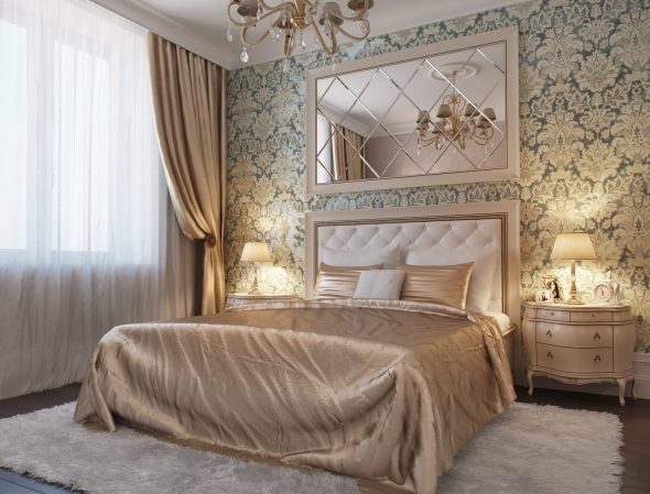 specchi all'interno della camera da letto