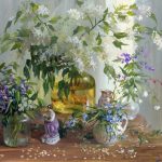 fiori dipinti ad olio