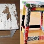 Decorare una sedia con pezzi di tessuto