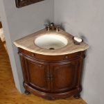 Mobile in legno per lavello angolare