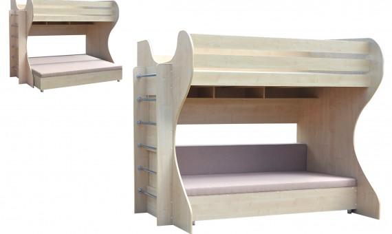 Letto a castello per bambini con divano foto