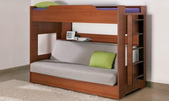 Letto a castello per bambini con divano