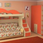 Letto a castello per bambini nel design della stanza