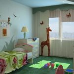 Cameretta per bambini secondo l'opzione Feng Shui
