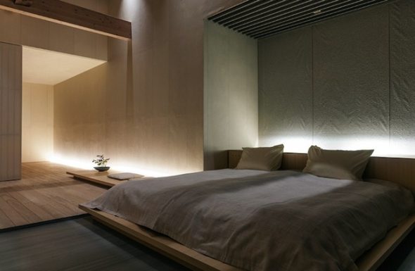 Design minimalista della camera da letto