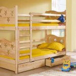 Letto a castello in legno massello (legno naturale)