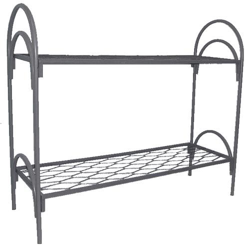 Letto a castello in metallo semicircolare