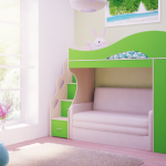 Letto a castello con design divano
