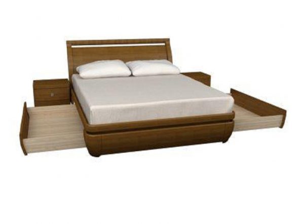 Letto matrimoniale in legno massello