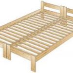 Letto matrimoniale in legno massello con testiera