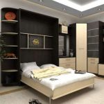 Letto integrato in un armadio