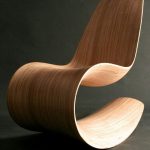 sedia a dondolo in legno