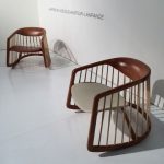 sedia a dondolo in legno