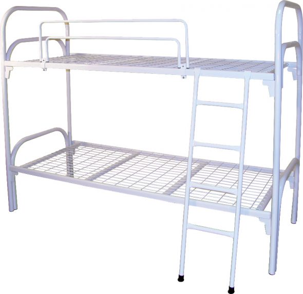 Letto a castello in metallo K04 (con ringhiera e scaletta)