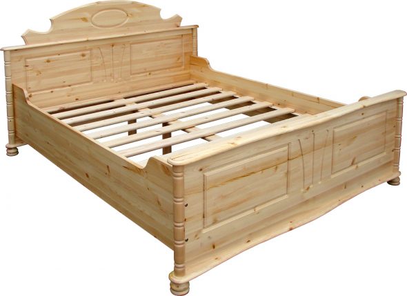 Letto matrimoniale - pino
