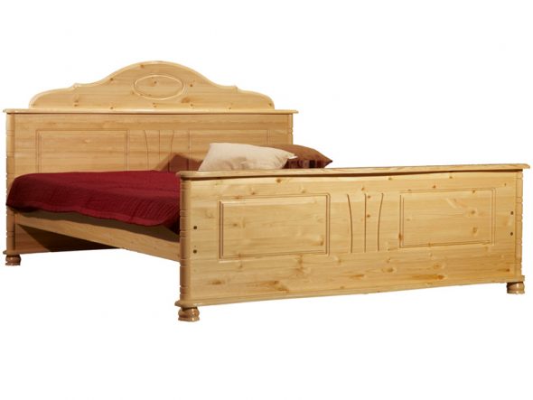 Letto matrimoniale in pino