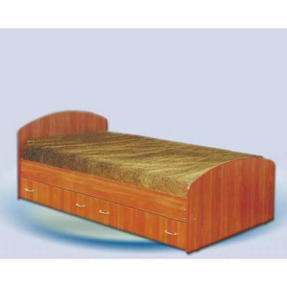 Letto singolo Maria con cassetti su guide