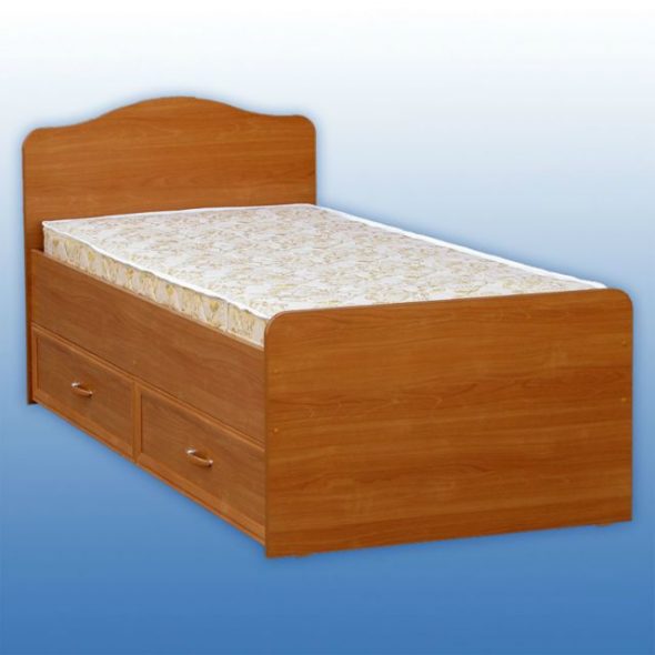 Letto singolo con cassetti