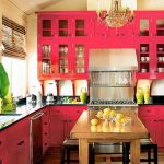 Cucina con facciata dipinta