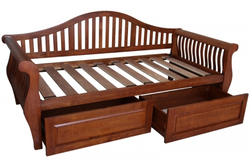 Divano letto con cassetti LB 73 Ciliegio