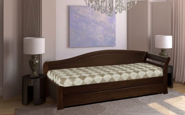 Letto singolo in legno massello