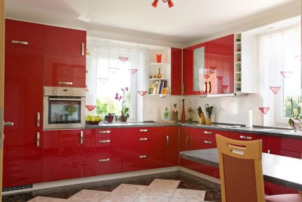 cucina angolare in plastica
