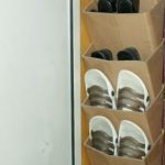 Scarpiera sospesa in cartone