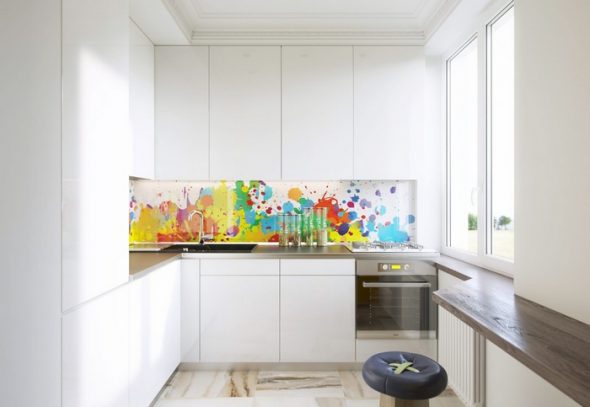 progetto di cucina ad angolo