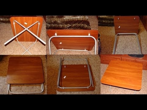 Tavolo e sedie da picnic pieghevoli realizzati con tubi