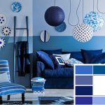 Colore blu all'interno dell'appartamento