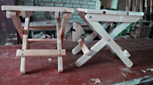 Sedia pieghevole in legno fai da te