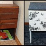 Foto decoupage del comodino