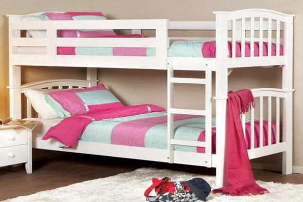 letto a castello bianco