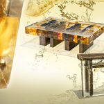 decorare il piano del tavolo con resina epossidica