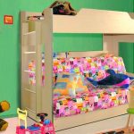 letto a castello con divano foto nella cameretta dei bambini