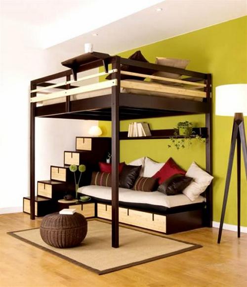 letto a castello con divano sotto