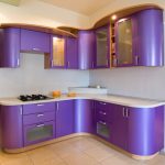 cucina angolare viola