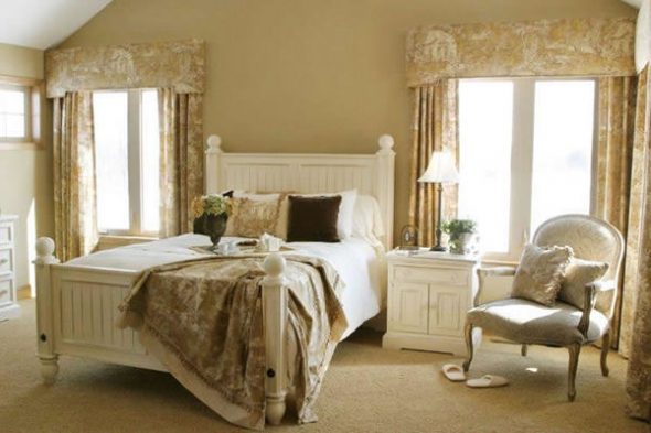 interno della camera da letto in stile provenzale